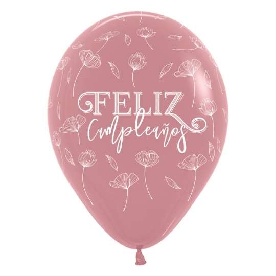 Globos Feliz Cumpleaños Flores